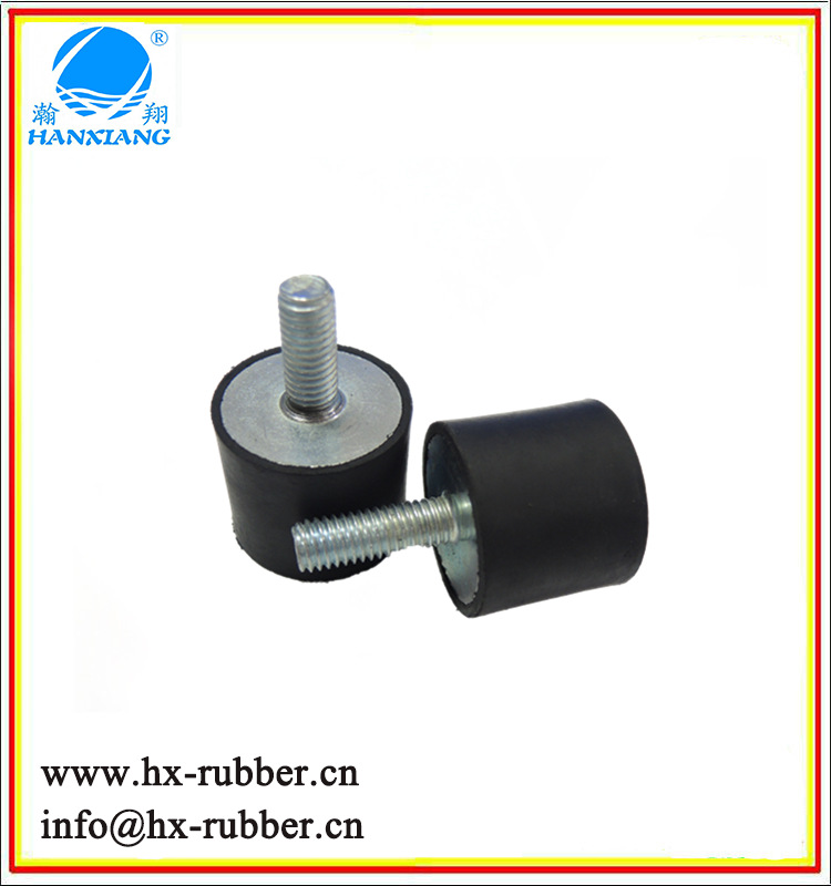 M8黑色橡胶减震器 机械用带螺丝公母套缓冲垫