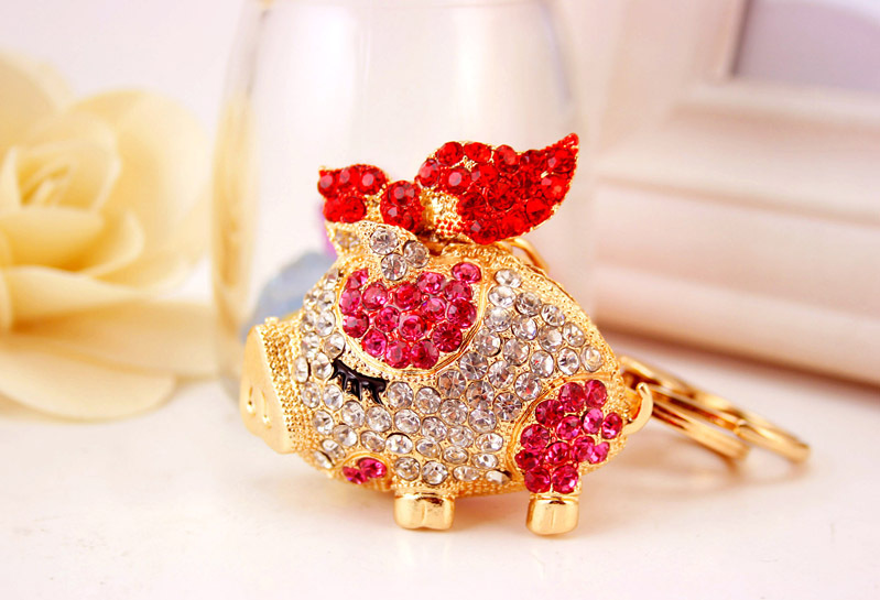 60g Weight Diamond Inlay Material Keychain Classification Alloy, Metal Material Animal, Car Pattern Unisex Gender Cute Style Coffee, Pink, Purple, Red, Blue Color Animal Car Keychain Alloy Metal Diamond Unisex Cute Keychain 17