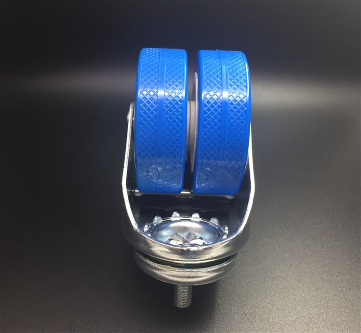 蓝色孖仔轮 万向轮 丝头轮 工业轮