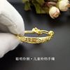 Children's bracelet, small bell, metal golden jewelry, wholesale