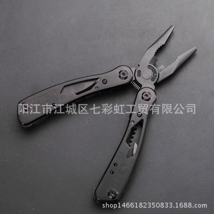 不锈钢多功能多用刀钳高品质发黑多用钳子户外组合工具折叠钳