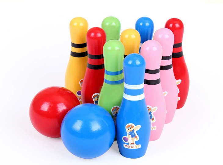 Trẻ em mới của gỗ rắn bowling đồ chơi bằng gỗ bộ lớn mẫu giáo bé trong nhà hoạt động thể thao phù hợp với