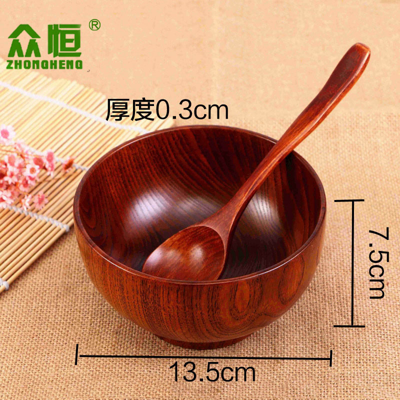 Factory direct exquisite wooden bowl ecological jujube wooden bowl high quality creative bamboo tableware wholesale