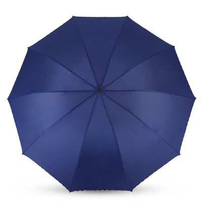 classic fold Advertising umbrella Three folding umbrella customized Plaid binding 10 fold Umbrella customized logo Custom models