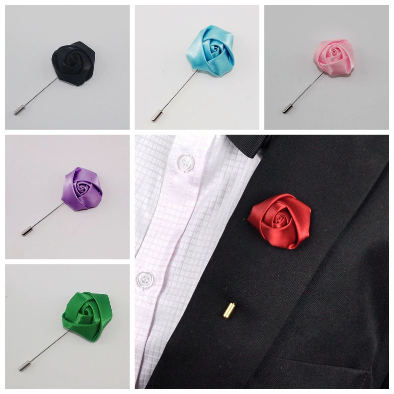 Pin, brooch, cloth handmade lapel pin, European style, flowered