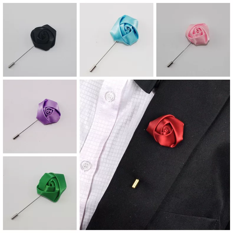 Pin, brooch, cloth handmade lapel pin, European style, flowered