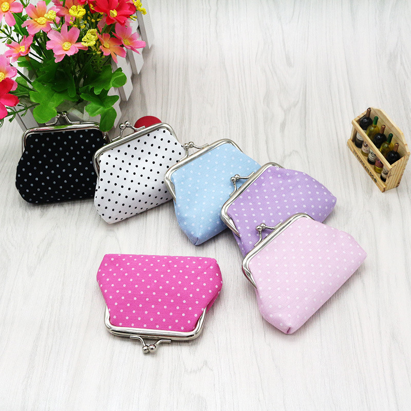 Spot small dot fabric zero wallet creative cotton children's wallet mini gold bag small gift wholesale
