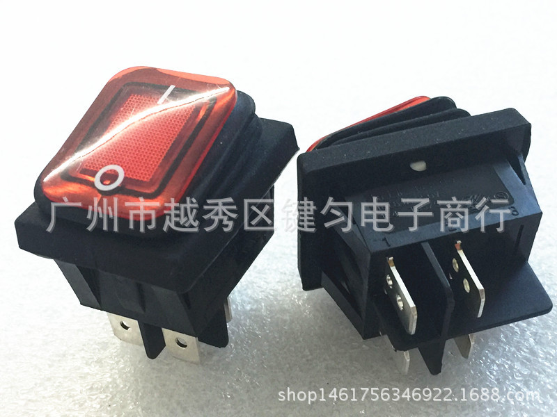 供应RLEIL牌子RL2(P)连体防水开关 带灯四脚船型开关防水