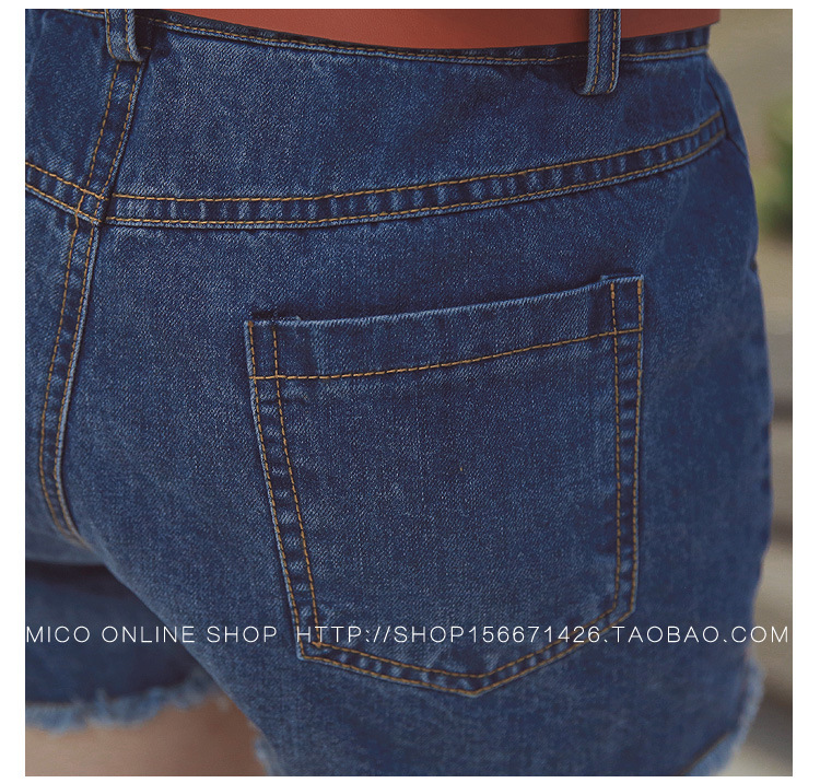 送腰帶牛仔短褲_44
