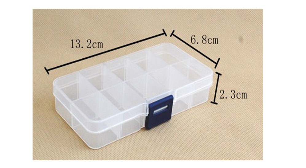 小10格透明塑料盒可自由拆卸 假睫毛收纳盒耳环戒指收纳盒美甲片