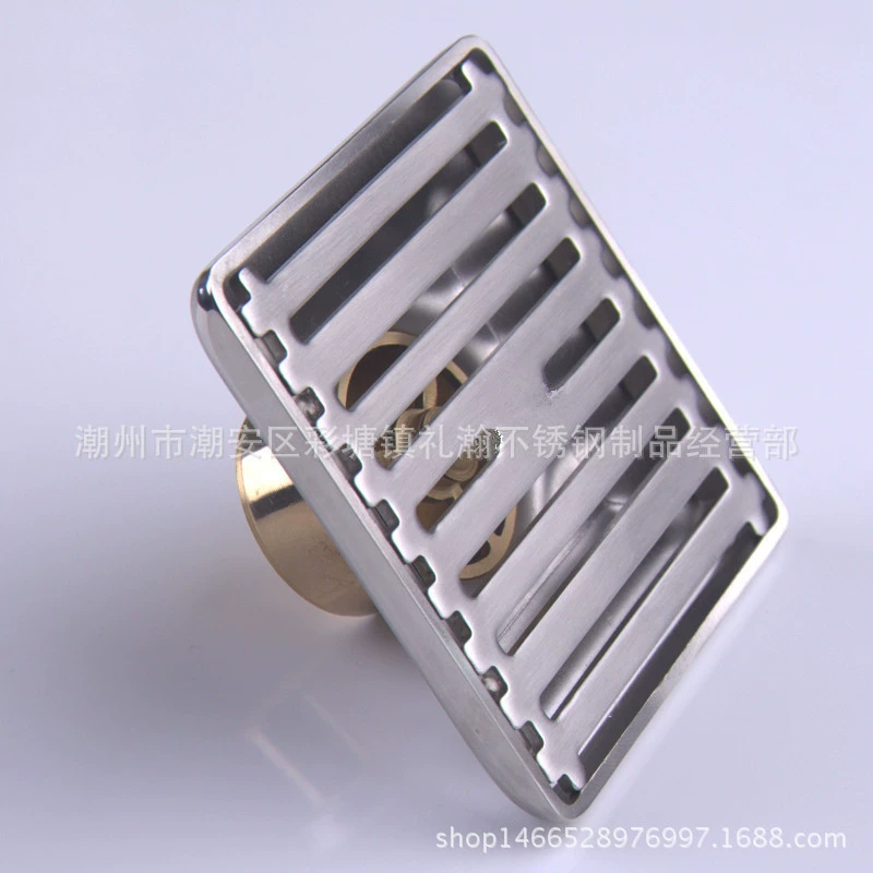 Медный сердечник бамбуковый Слив для пола утолщенный дезодорант Слив для пола гостиничная Инженерная ванная комната слив из нержавеющей стали заводской выход