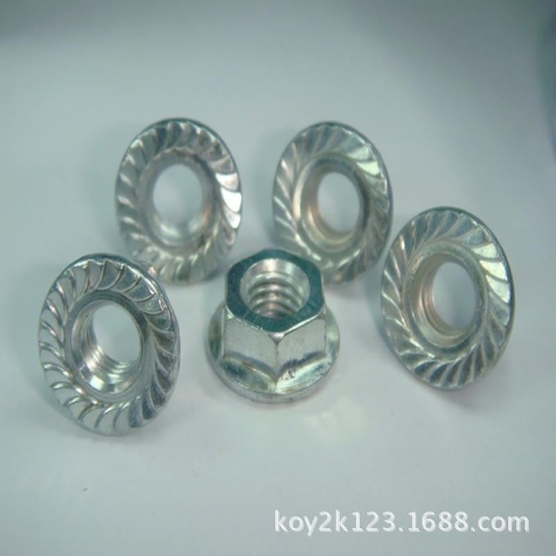 六角法兰 带介螺母法兰螺母六角法兰螺母M3-M10