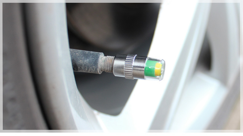 Car Tire Valve Cap Vacuum Tire Stainless Steel Copper Core Tire Pressure Monitoring Warning Valve Cap Universal Type