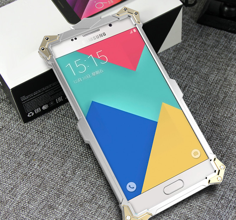 SIMON THOR Aviation Aluminum Alloy Shockproof Armor Metal Case Cover for Samsung Galaxy A7 (2016) A7100 A7108