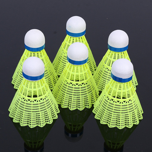 Nylon white badminton resistant yellow plastic badminton training ball wholesale tennis supplies sports outdoor small square