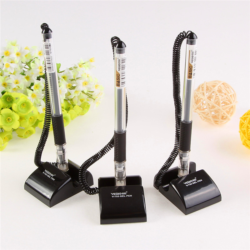 厂家直销创意课维欧0.5mm笔头电话笔柜台中性笔银行柜台笔 V-753|ru