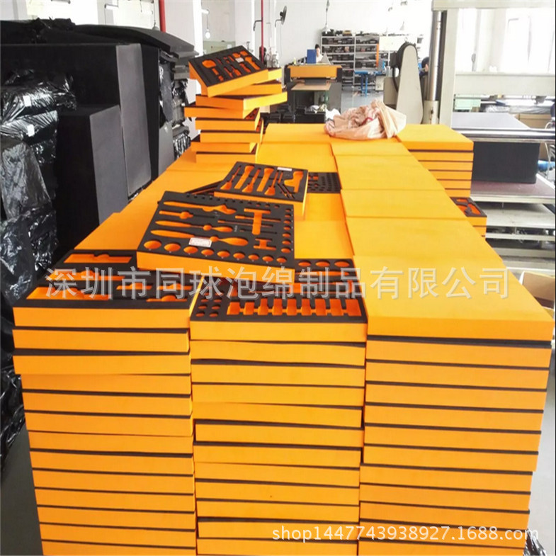 双层复合eva海绵黑黄双色eva泡绵雕刻一体成型eva厂家