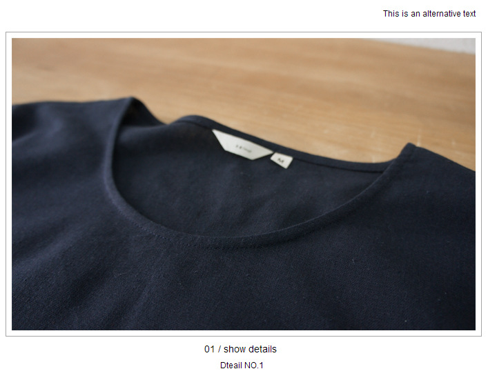 藏藍色民族風短袖 細節 1