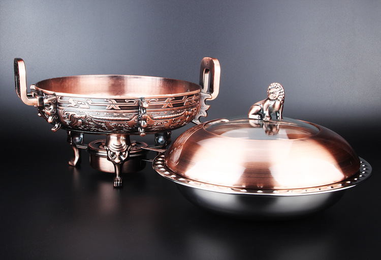 厂家直销中华鼎不锈钢酒精干锅炉，酒店用品固体酒精炉小火锅