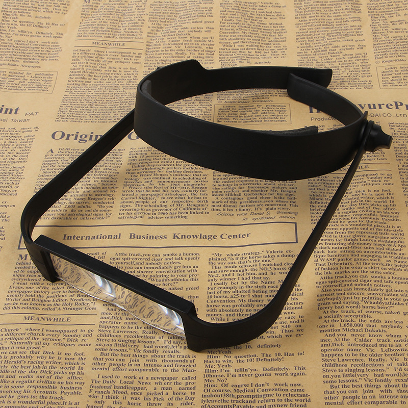 生产直销多倍数高清放大镜钟表辅助维修头戴式阅读放大镜批发