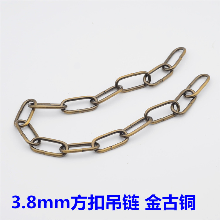 吊灯灯具吊链铁链水晶灯吊链复古金古铜3.8厘灯饰灯具配件