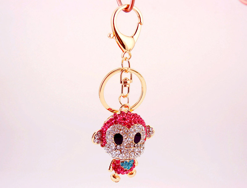 Creative Cute Diamond-studded Little Monkey Keychain display picture 3