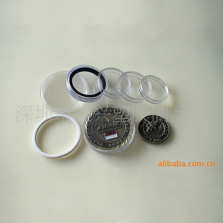 circular commemorative coin Hardware technology Coin Box Coin box Acrylic Box Transparent round box