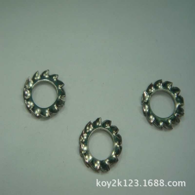 供应外齿垫片 锯齿锁紧垫圈M3  M4  M6 M8