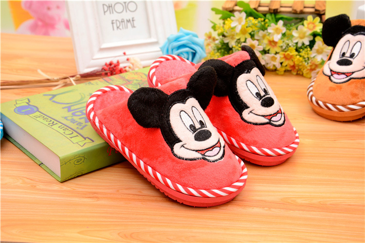 Pantoufles enfants en suède pour hiver - semelle coton - Ref 1017437 Image 28