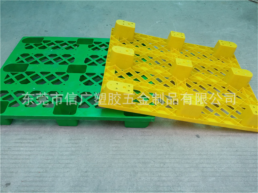 厂家直销上海绿色1210#塑料卡板 环保耐腐蚀塑胶地台板 九脚托盘