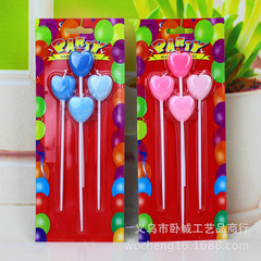 Valentine's Day Birthday Cake Decoration Candles 4 Gradient Color Love Pentagram Party Baking Candles Wholesale