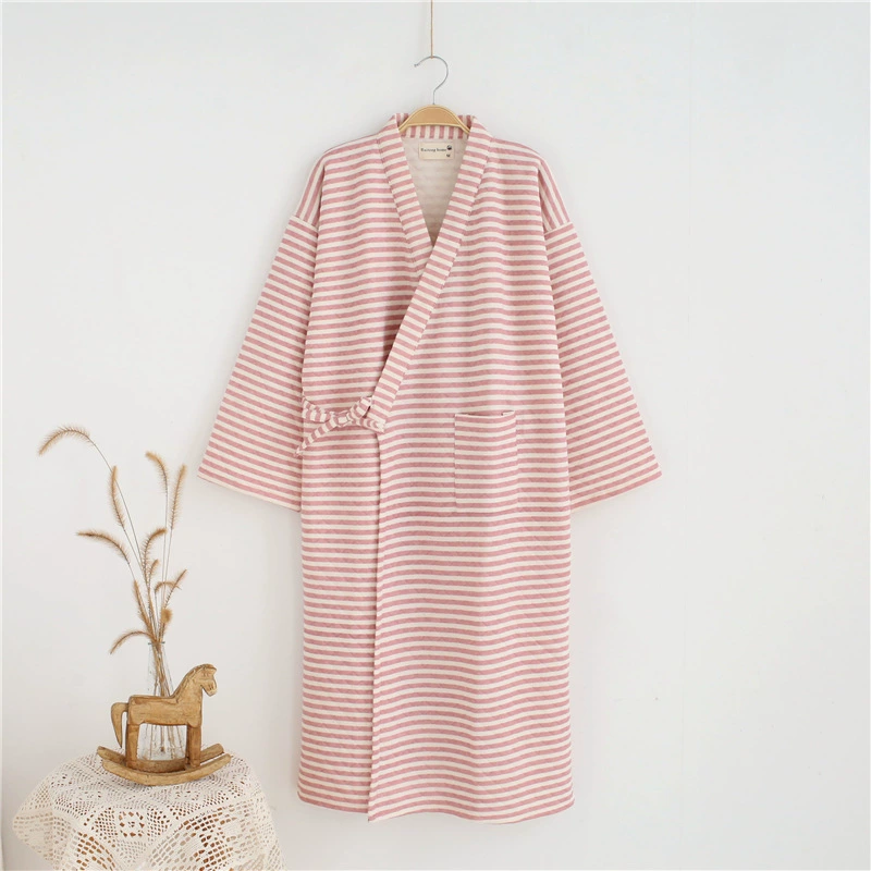 Demi-season warm cotton bathrobe for beloved, pijama