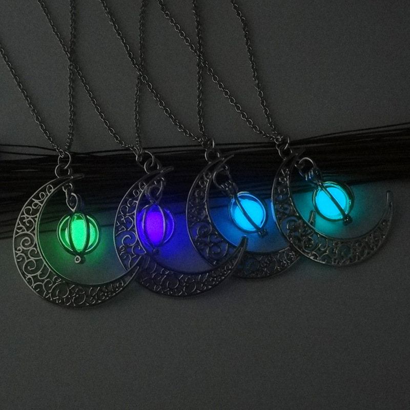 Crescent Moon Glowing Pendant