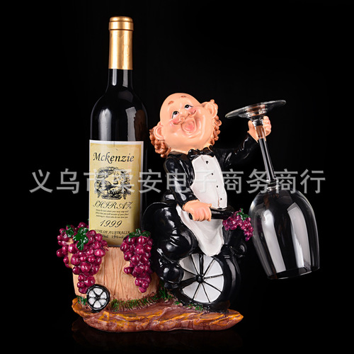 European wine rack, resin wine rack, character wine rack, wine display stand, bottle holder, gift decoration