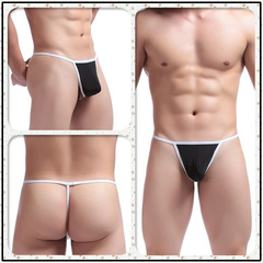 Alibaba.com Men's Nightwear Underwear U-shape Thin Soft Ice Silk T-back G-045 Alibaba.com Low-waist Novelty Underwear