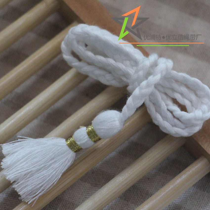 4mmpp线扭花流苏绳 金丝吊穗 服装辅料 箱包配件 规格颜色可定做