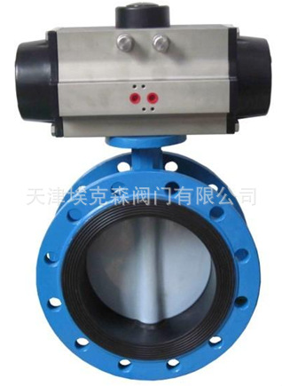 天津阀门-气动法兰式软密封蝶阀-蝶阀