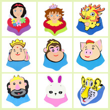 表演道具演出头饰亲子帽eva儿童卡通动物立体帽子公主立体造型