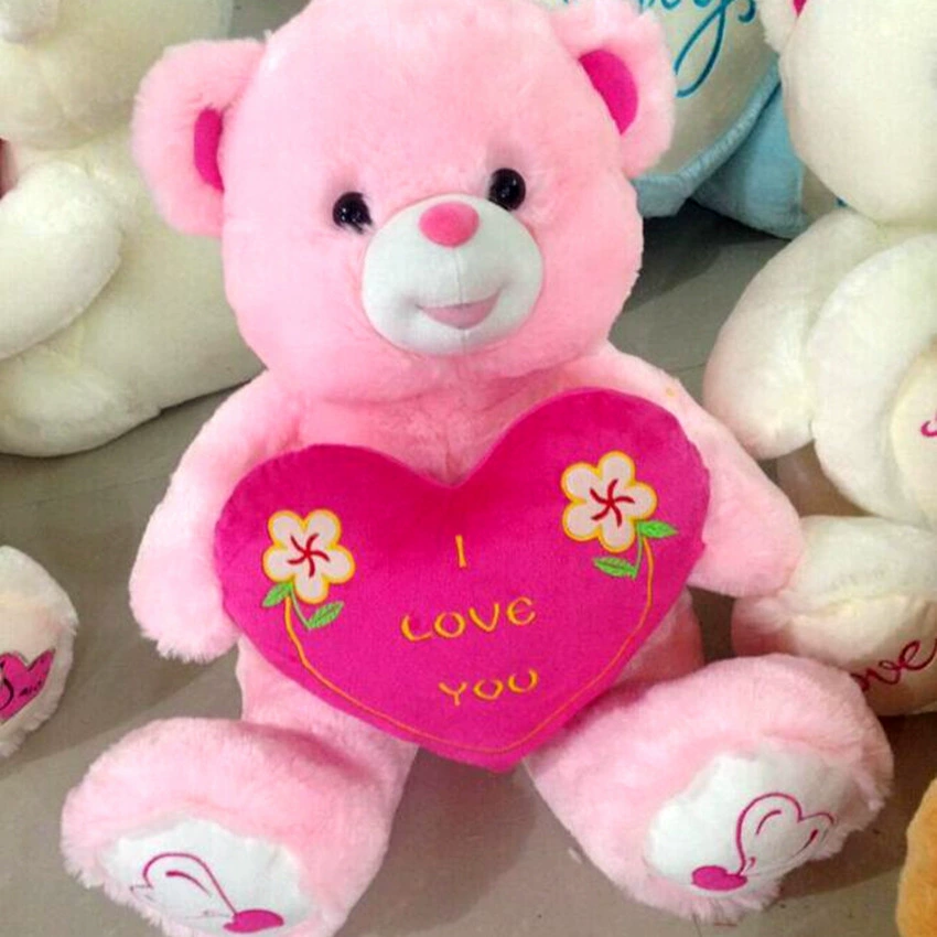 Plush cute doll, toy with bow, with little bears