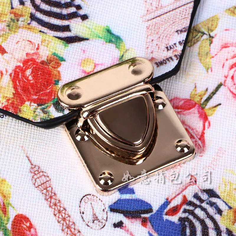 High quality polyurethane fashionable phone bag with clasp, Korean style