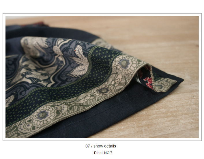 藏藍色民族風短袖 細節 7