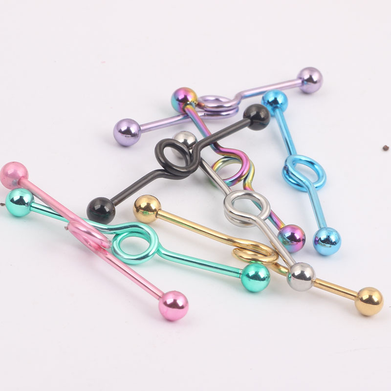 Pointed titanium steel lip stud product view
