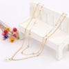 Fashionable metal necklace from pearl, trend sweater, high-end accessory, European style, simple and elegant design