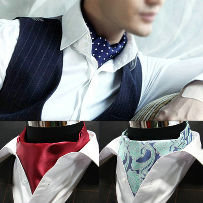 man suit Scarf fold Korean Edition business affairs Big Silk scarf England Retro Wave Polyester fiber Silk scarf Manufactor