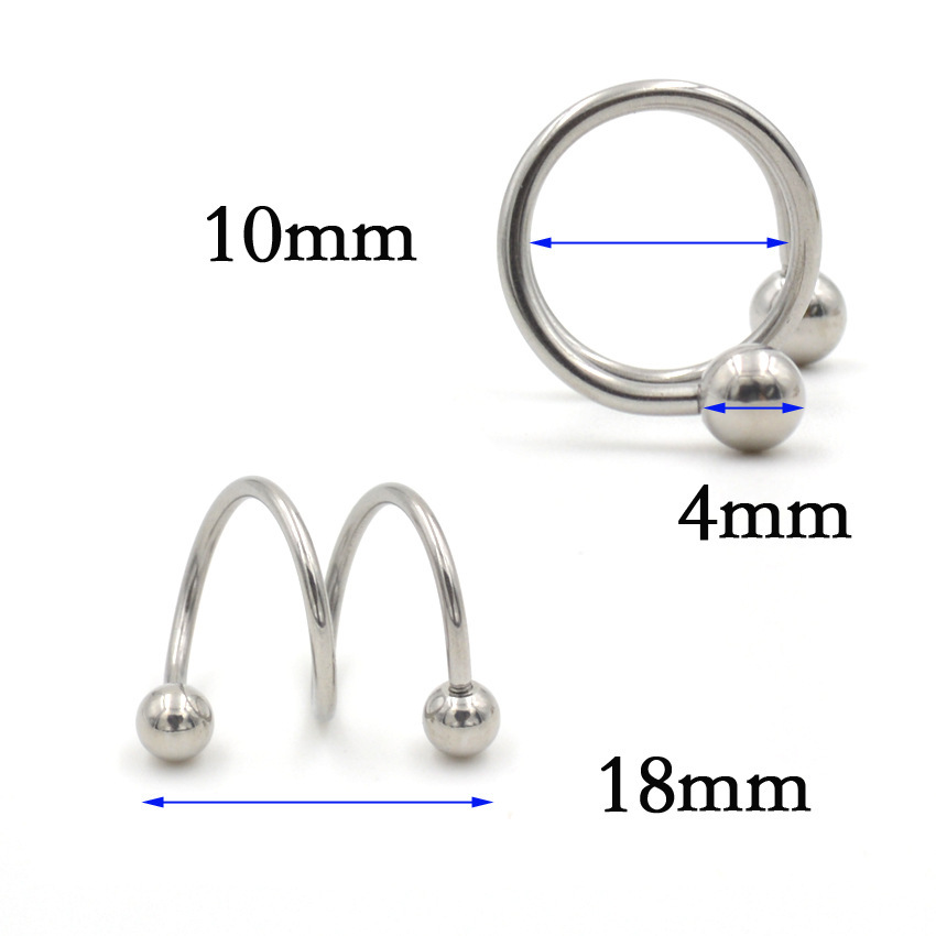 Pointed titanium steel lip stud product view