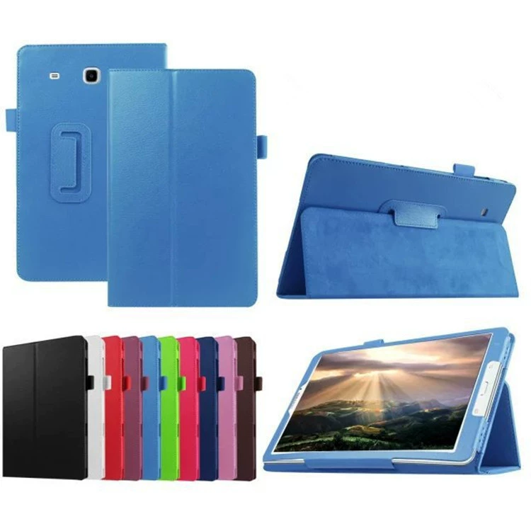 Подходит для планшета Samsung TAB E T560, защитный чехол с рисунком личи, кожаный чехол-подставка, защитный чехол для планшета 9,6 дюйма