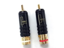 WBT-0144挂厚金莲花插头/WBT一体化RCA插头/视频插/色插插头