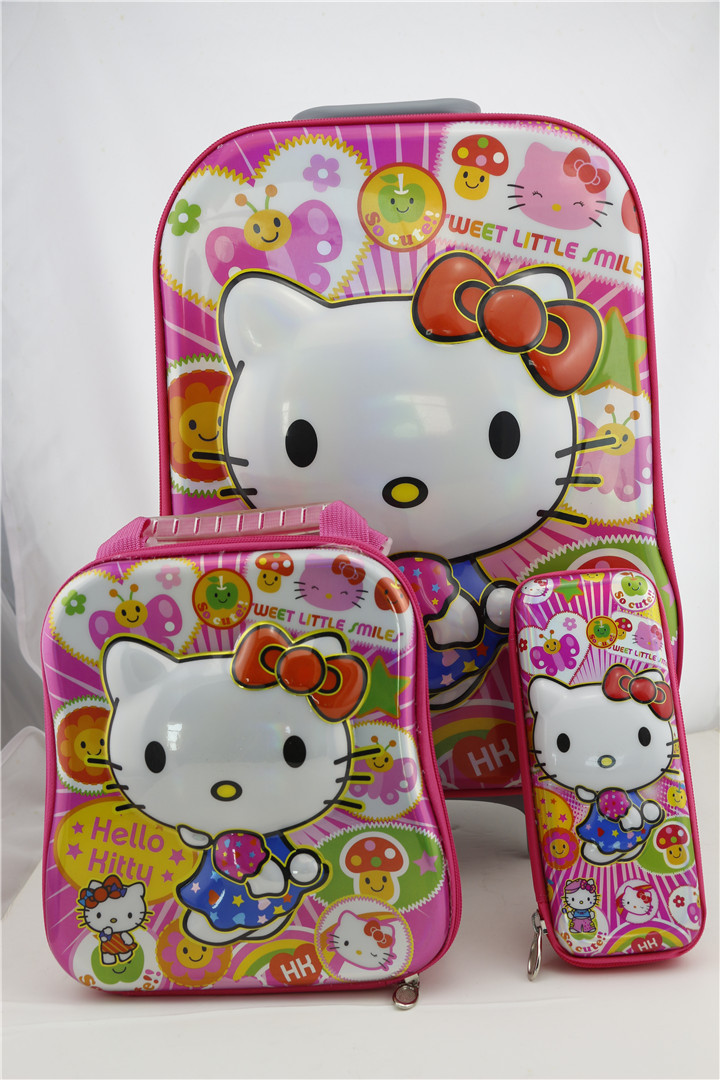 wholesale pupil Trolley bags 1~4 grade Palou children waterproof 3D6D three-dimensional Trolley bags