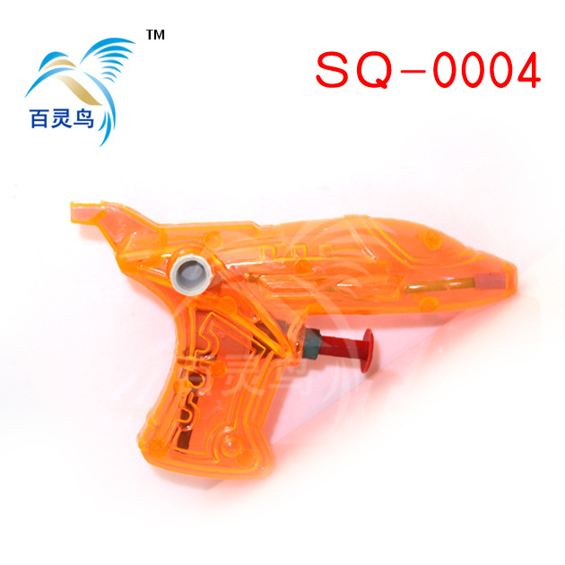 厂家专业生产 迷你卡通小海豚透明玩具水枪带哨小玩具|ms