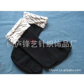 供应冬季热销加厚摇粒绒口边带仿羊毛雨靴袜 小腿袜